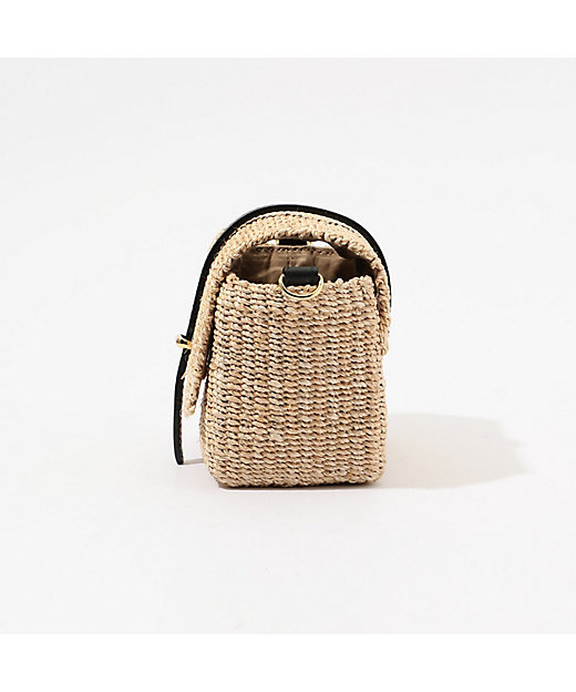 VIOLAd'ORO アバカレザーベルトマイクロショルダーバッグ