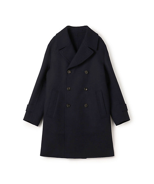 ウールメルトン ダブルフェイス ダブルブレステッド 6B コート