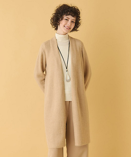 大きいサイズ】ヘアリーロングニットカーディガン | HIROKO BIS GRANDE