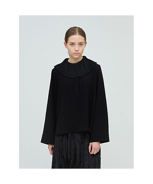 mizuiro ind プリーツカラーシャツプルオーバー | mizuiro