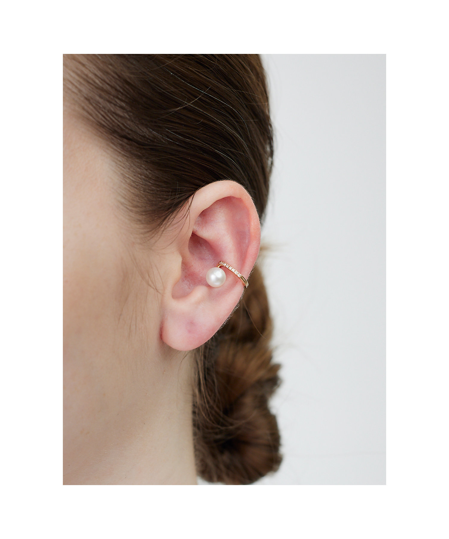 Drosera ダイヤモンド アコヤパール イヤーカフ DS55KPF