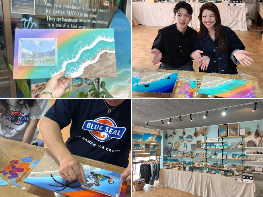 石垣島/約1.5時間/レジンアート】当日予約OK☆オリジナルの海と写真で