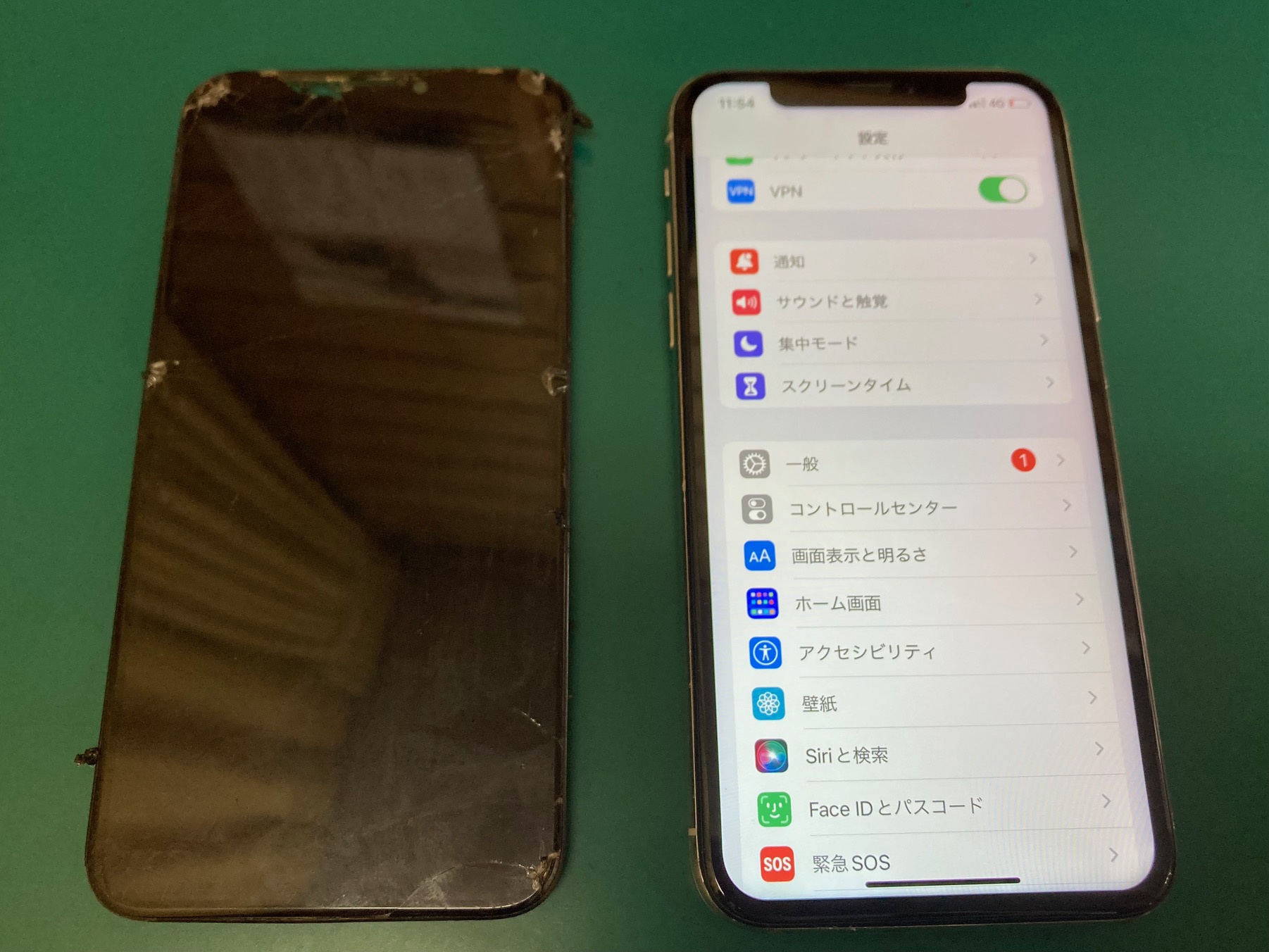 ガラス割れ＋タッチ操作が出来ないiPhoneフロントパネル交換修理をさせ