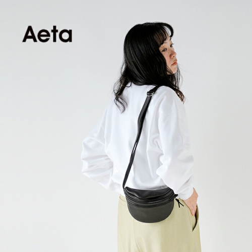 Aeta ディアレザー ウエストポーチS ブラック Aeta アエタ <br>DA111 WAIST POUCH S ディアレザー ウエスト ポーチ S
