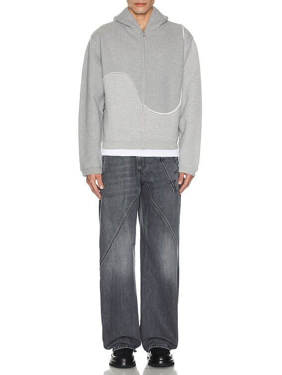 ERL メングレースワールジップフーディニット - Grey | FWRD