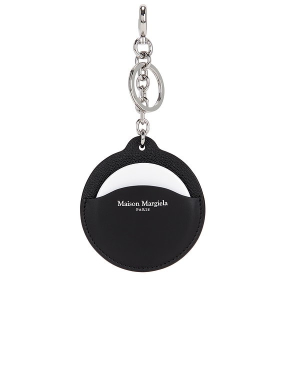 Maison Margiela Air Tag Key Ring in Black | FWRD