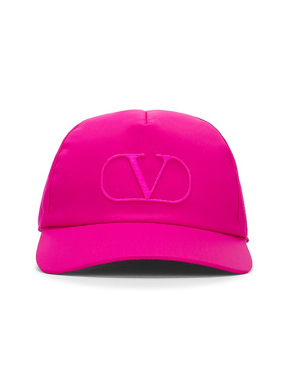 Valentino Garavani Valentino V Logo Signature Baseball Hat in Pink