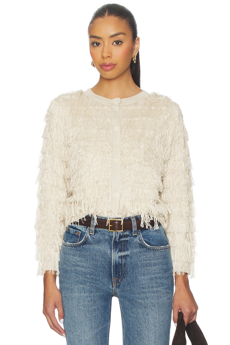 The Great The Fringe Cardigan in Natural | REVOLVE