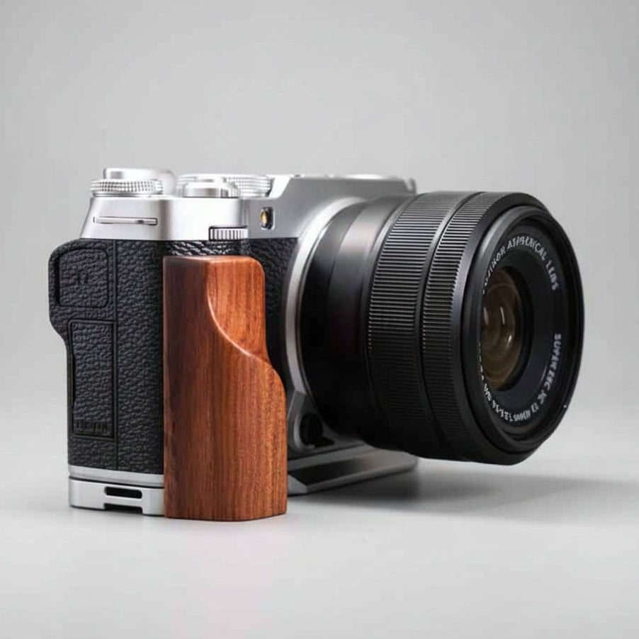 木製 Fuji XM5 グリップ X-M5 YW デザイン 📷 iWoodStore.com 🔥