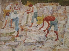 油彩 中谷泰「磯岩1 M10号」 油彩 中谷泰「磯岩1 M10号」