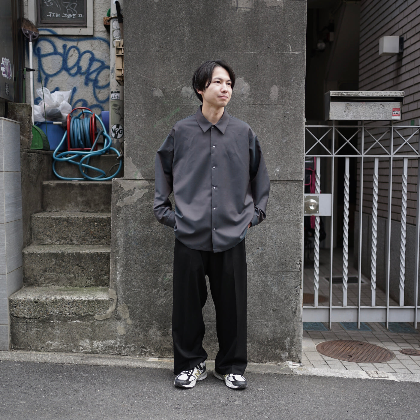 Wool & Kid mohair Tropical before unfold shirt – itochi 公式