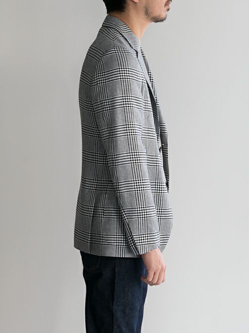 LARDINI ラルディーニ グレンチェック柄2Bジャケット BLACK.C | ITAL