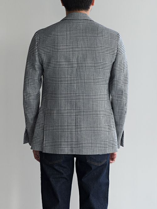 LARDINI ラルディーニ グレンチェック柄2Bジャケット BLACK.C | ITAL
