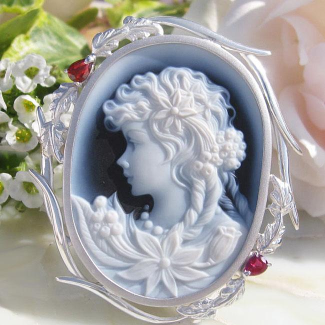 CAMEO（カメオ） Hans-Peter Muller作 ストーンカメオ 最高級 ブラック