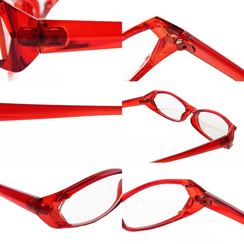 伊達メガネ メンズ レディース 赤ぶち眼鏡 レッド シャープ スクエア