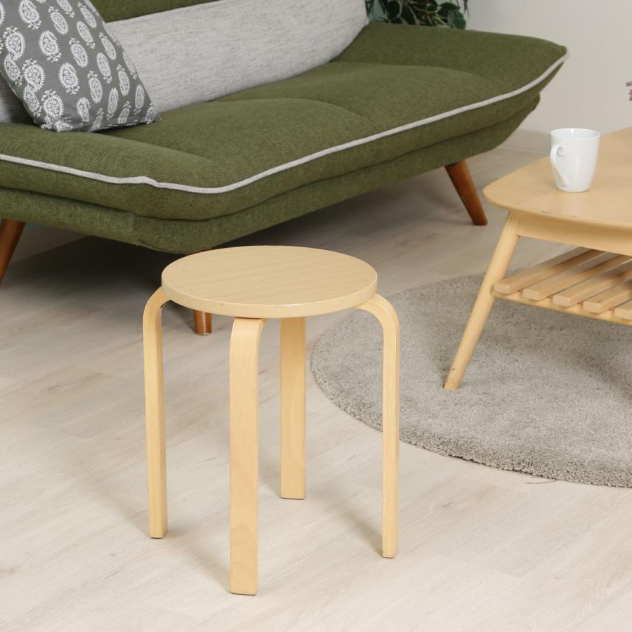 不二貿易（Fuji Boeki） スツール 6脚セット 木製 高さ44cm 曲木