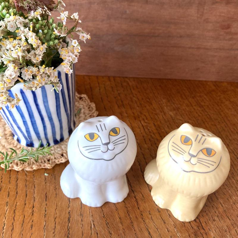 Lisa Larson（リサラーソン） 月のメの猫 ソルト＆ペッパー ねこ 塩