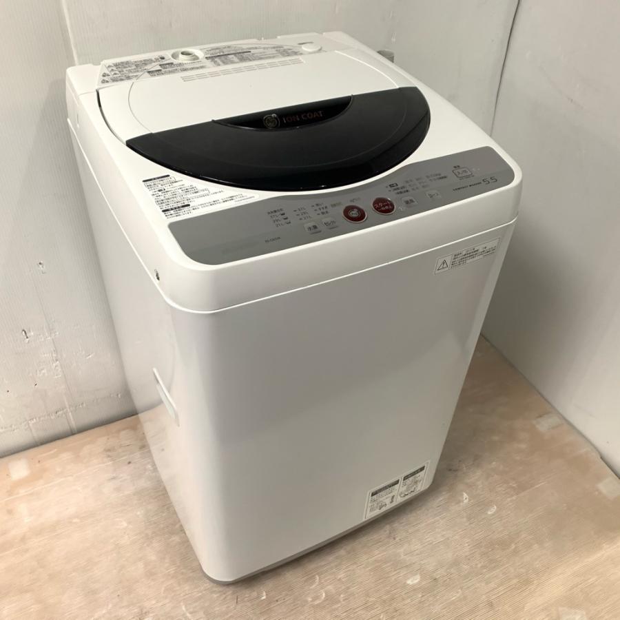SHARP（シャープ） 中古 5.5kg 全自動洗濯機 Ag+ ES-GE55K-B 2011年