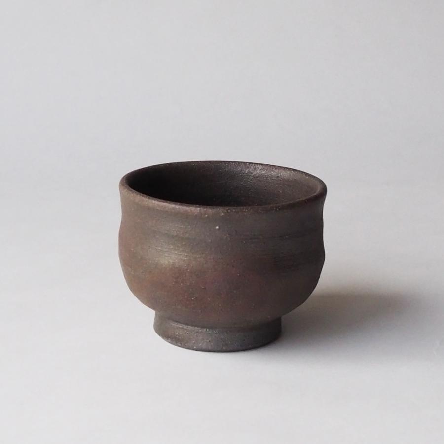 焼締 ぐい呑み お猪口 丹波焼 丹久窯 かっこいい 酒器 陶器 : さいえ