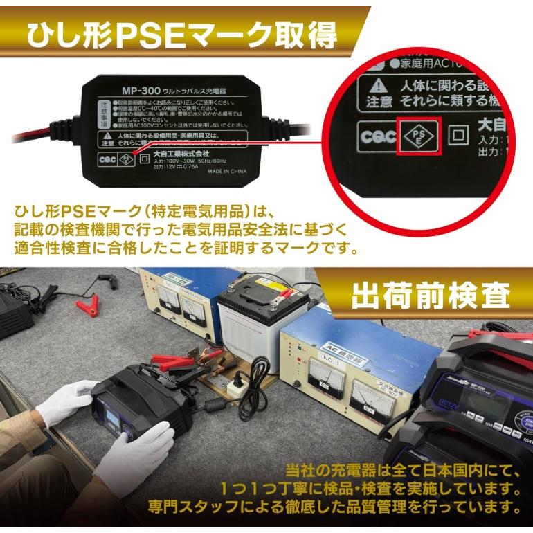 メルテック 大自工業 MP-320 ウルトラパルス充電器 15A : カーマイ