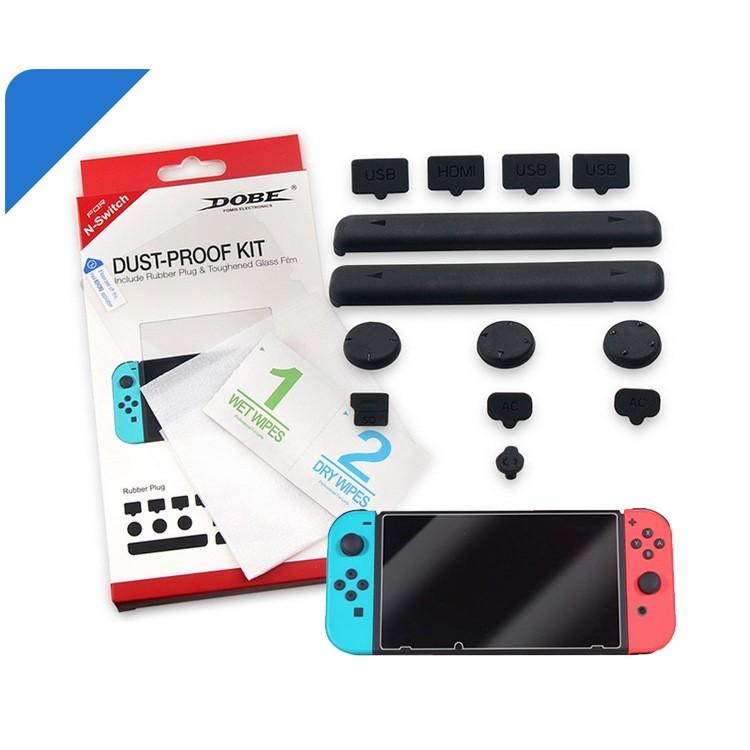 お得セットNintendo Switch用アクセサリー 防塵プラグ & ガラス