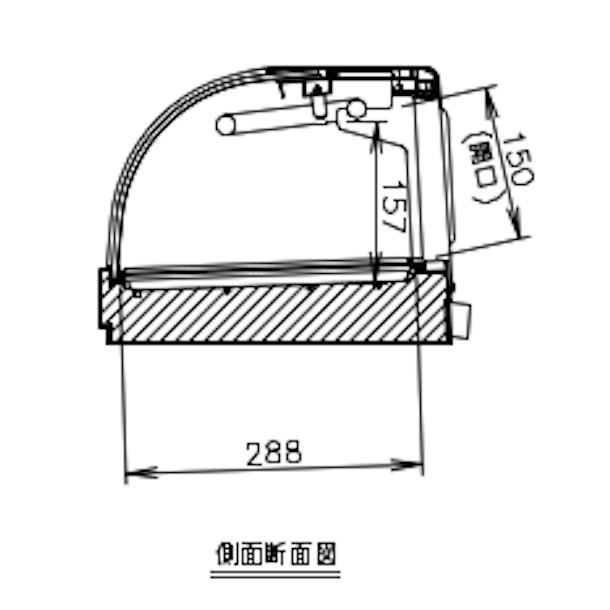 ホシザキ（HOSHIZAKI） 冷蔵ネタケース HNC-120B-L-B 左ユニット 冷蔵
