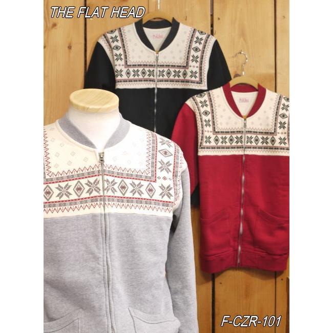 The Flat Head（フラッドヘッド） フラットヘッド 雪柄ジップアップ