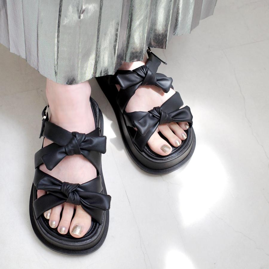 AmiAmi（アミアミ） サンダル レディース リボン ストラップ 3WAY