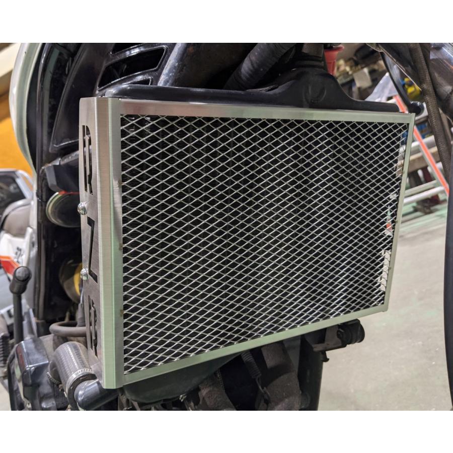 YAMAHA RZ250R ラジエーターカバー ステー有！！ ヘアライン