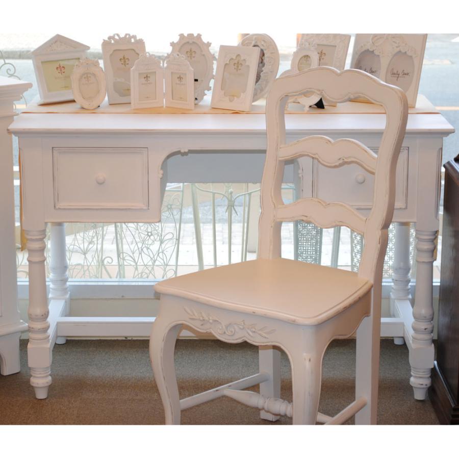 デスク ライティングデスク 白いデスク フランス家具 学習机 フレンチ