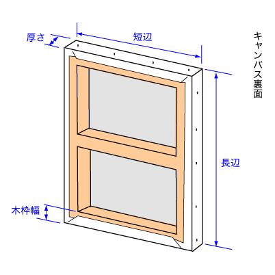 油彩キャンバス F6 額縁 壁掛け ケース ボックス 箱型 奥行 絵画 油絵