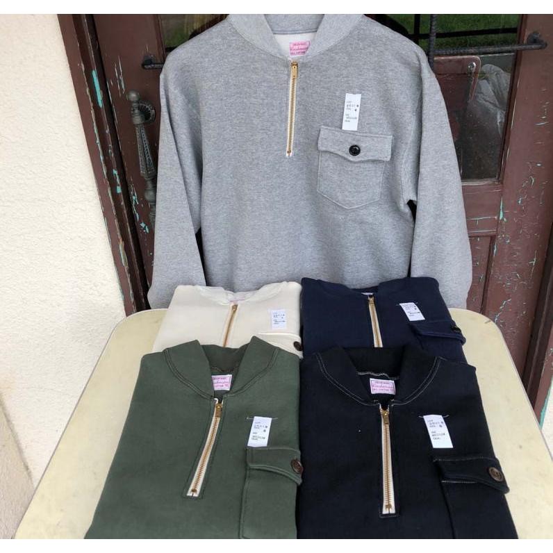 CUSHMAN（クッシュマン） ハーフジップスウェット コットン100