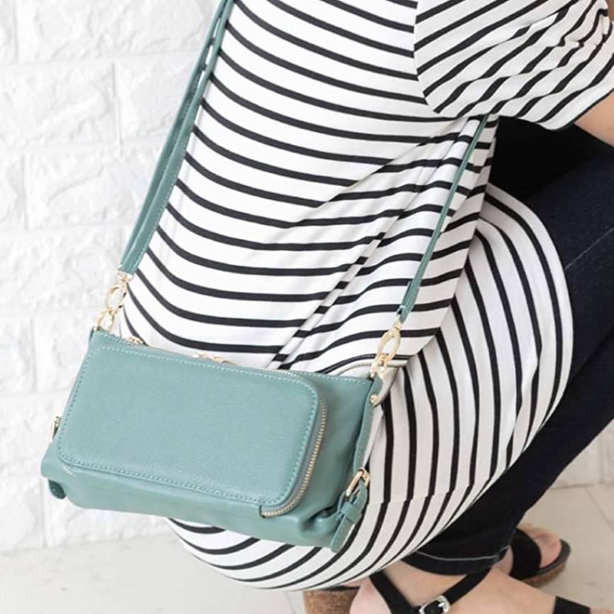 お財布ポシェット ショルダーポーチ 良質牛革 本革 ミント No.44460N