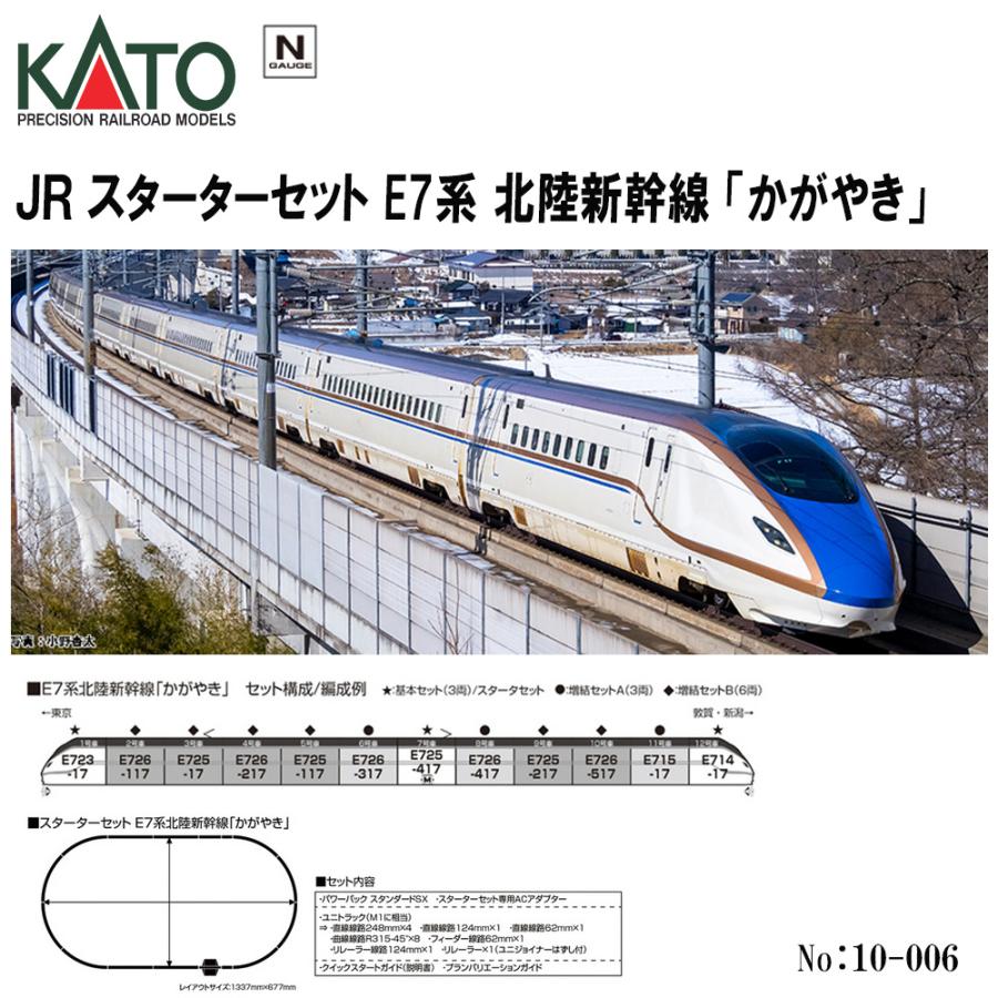 No:10-006 KATO スターターセット JR E7系北陸新幹線「かがやき」 鉄道