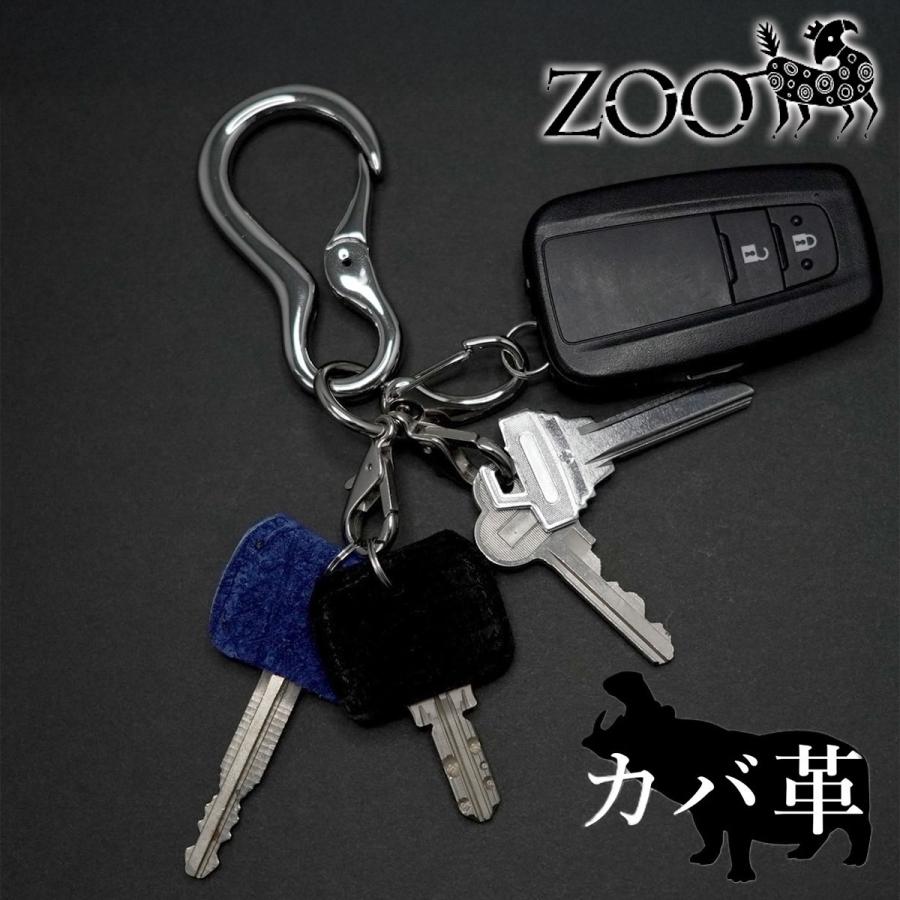 キーリング カバ革 キーカバー付き ZOO ズー メンズ 鍵 zk-029