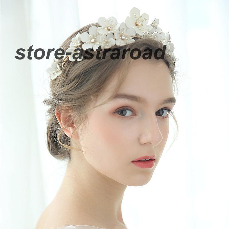 ウエディングヘッドドレス フラワーティアラ クラウン 王冠