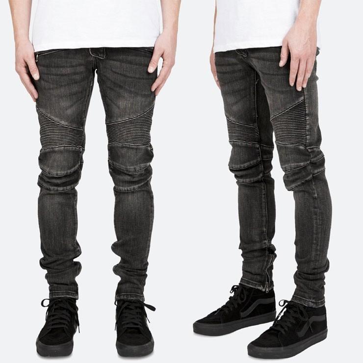 mnml（ミニマル） 爆買 デニム ジーンズ スリムフィット クラッシュ