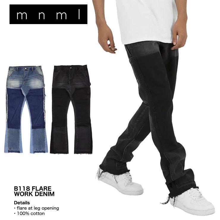 mnml（ミニマル） 爆買 フレアパンツ フレアデニム デニムパンツ