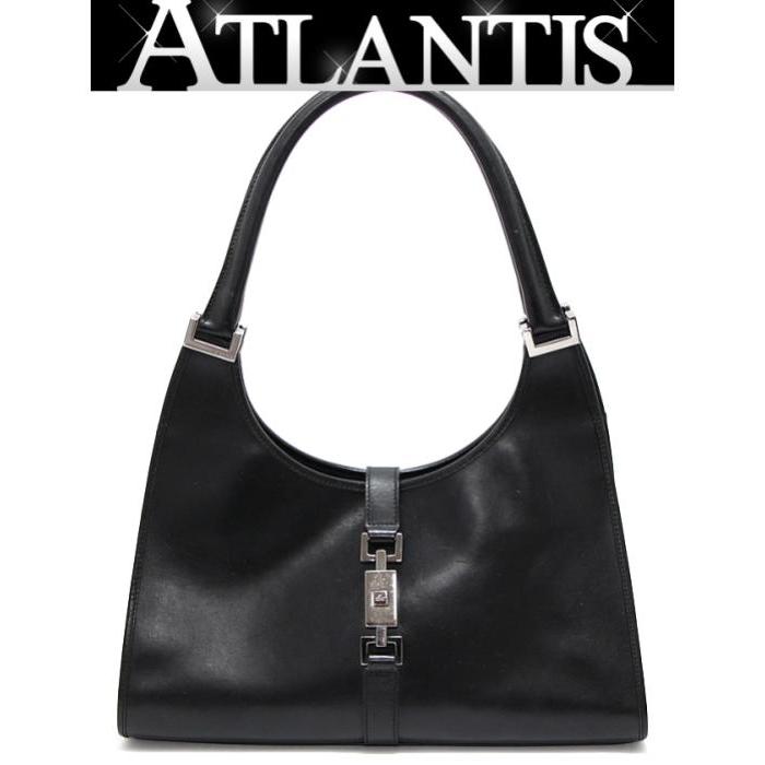 GUCCI（グッチ） ジャッキー ワンショルダー ハンドバッグ レザー 黒