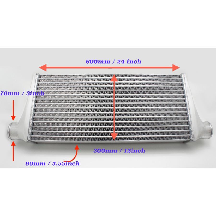 廃盤商品限定販売 汎用 アルミ インタークーラー コア 600*300*90mm