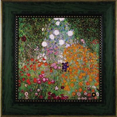絵画 クリムト「フラワーガーデン」 壁掛け 壁飾り インテリア 油絵 花