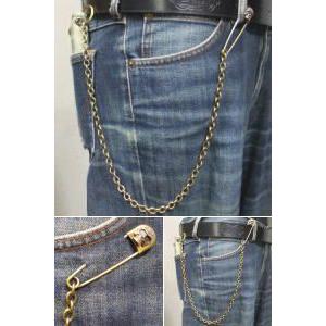 シルバーラスティスカルブラスセーフティピン(安全ピン)ウォレット