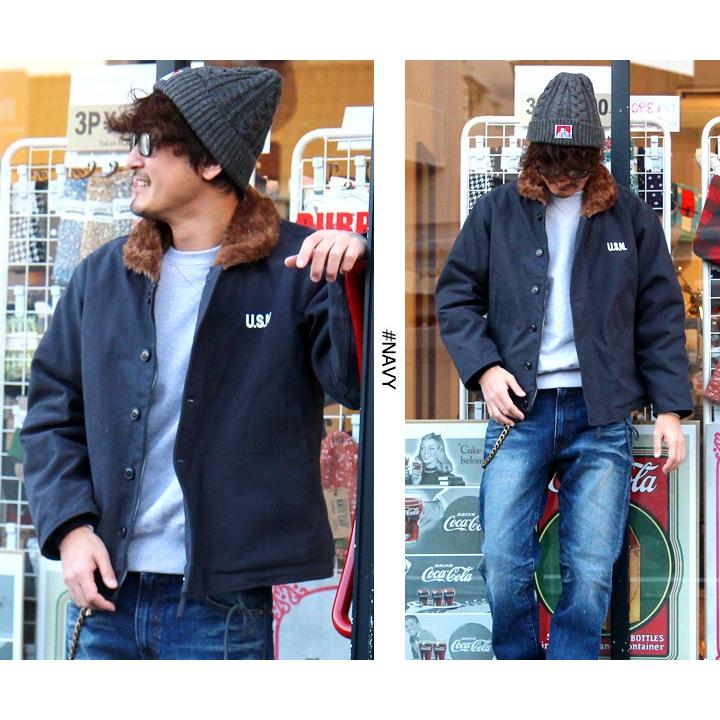 ヴィンテージ・USED加工モデル US NAVYタイプ N−1デッキジャケット