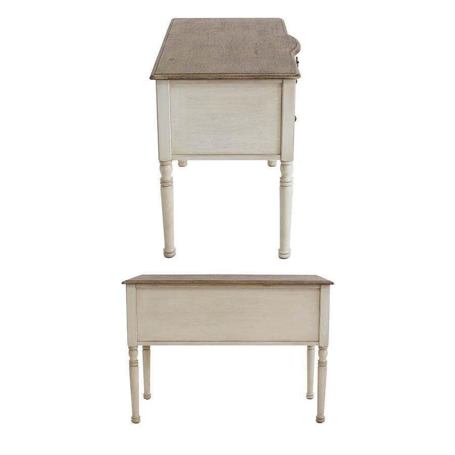 アンティーク調 デスク ホワイト 引出し 引き出し パソコンデスク