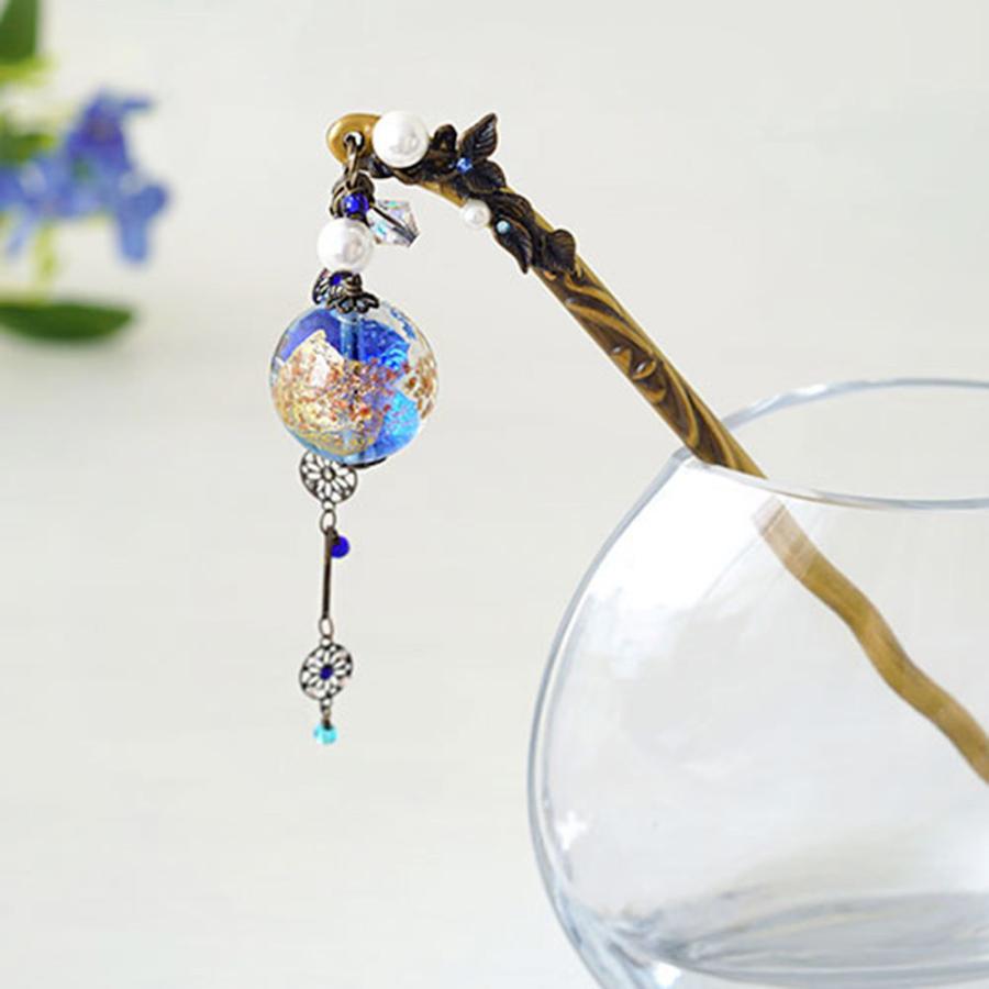 かんざし 京都清水坂ガラス館 正規品 簪 ヘアアクセサリー 髪飾り