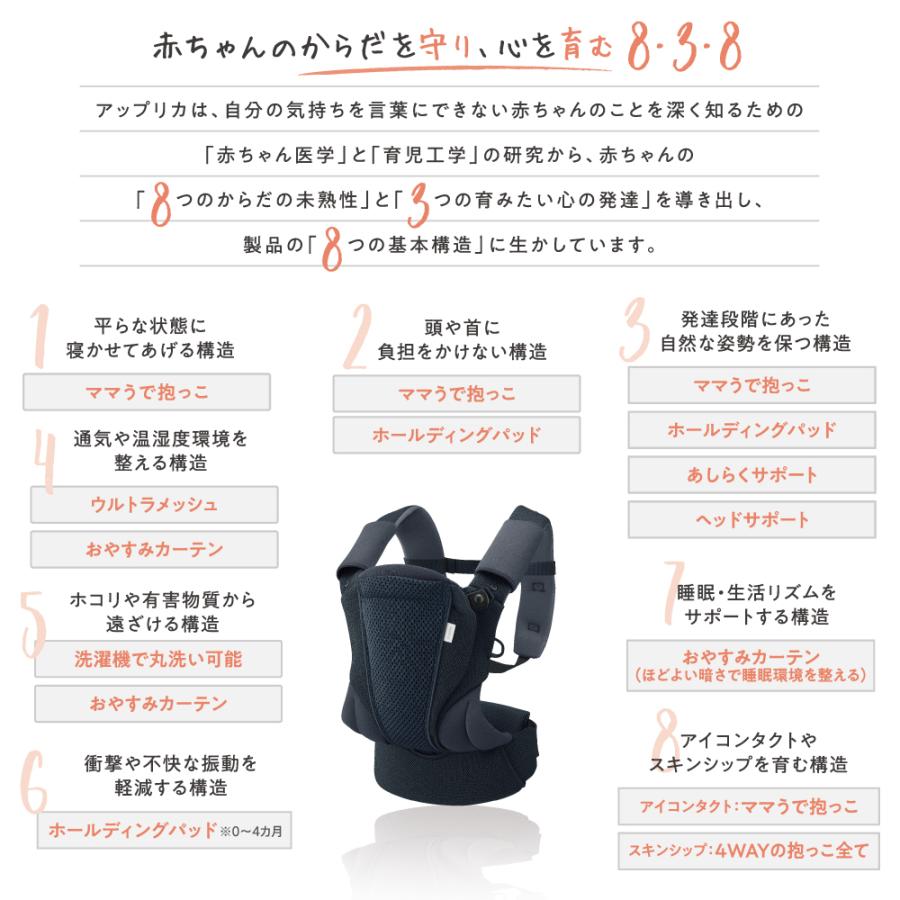 アップリカ（Aprica） 抱っこ紐 抱っこひも 新生児 夏 コンパクト