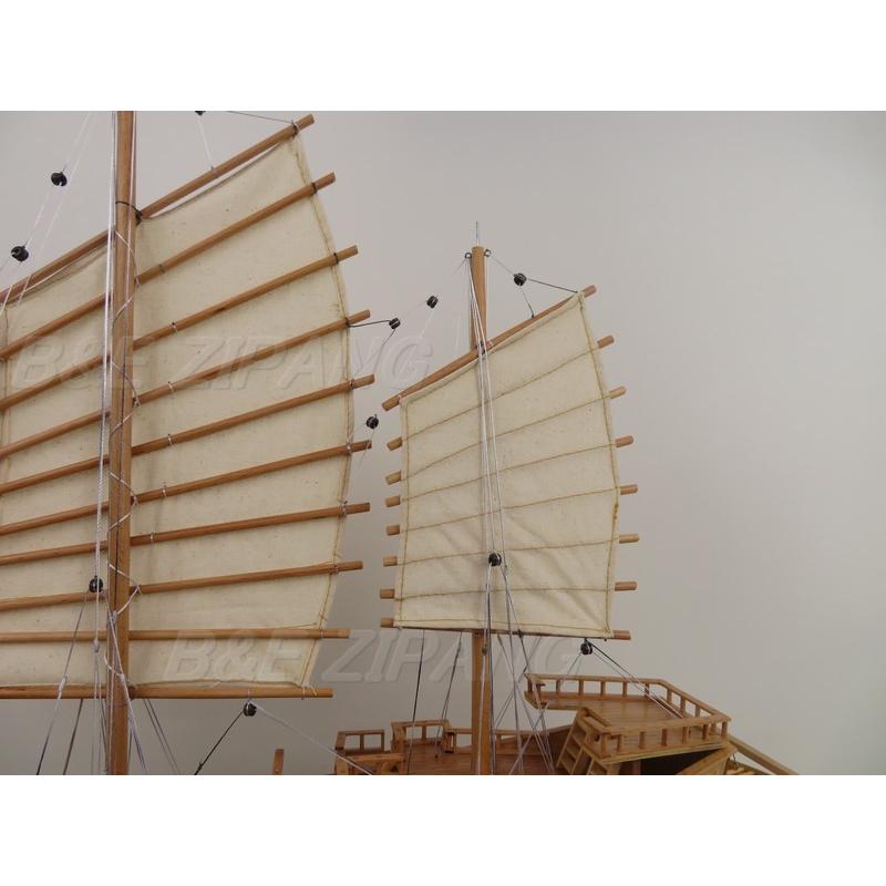 帆船模型 完成品 チャイニーズ ジャンク 貿易船 全長69cm 置物