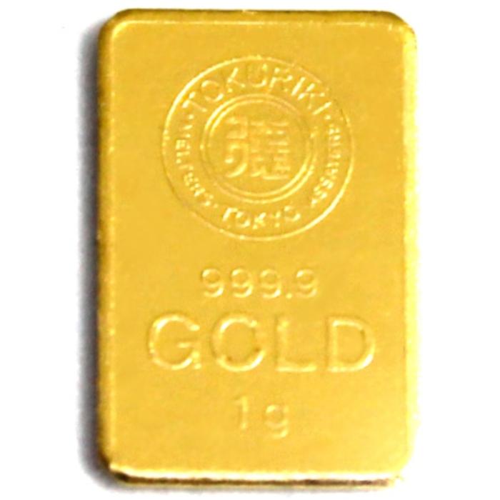 純金 インゴット 24金 徳力本店 1g K24 TOKURIKI INGOT 公式国際