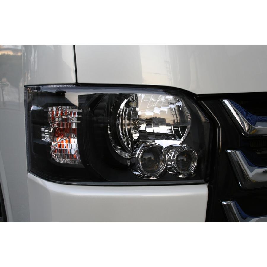 ハイエース 4型 5型 6型 7型 8型 ブラックインナー LED ヘッドライト