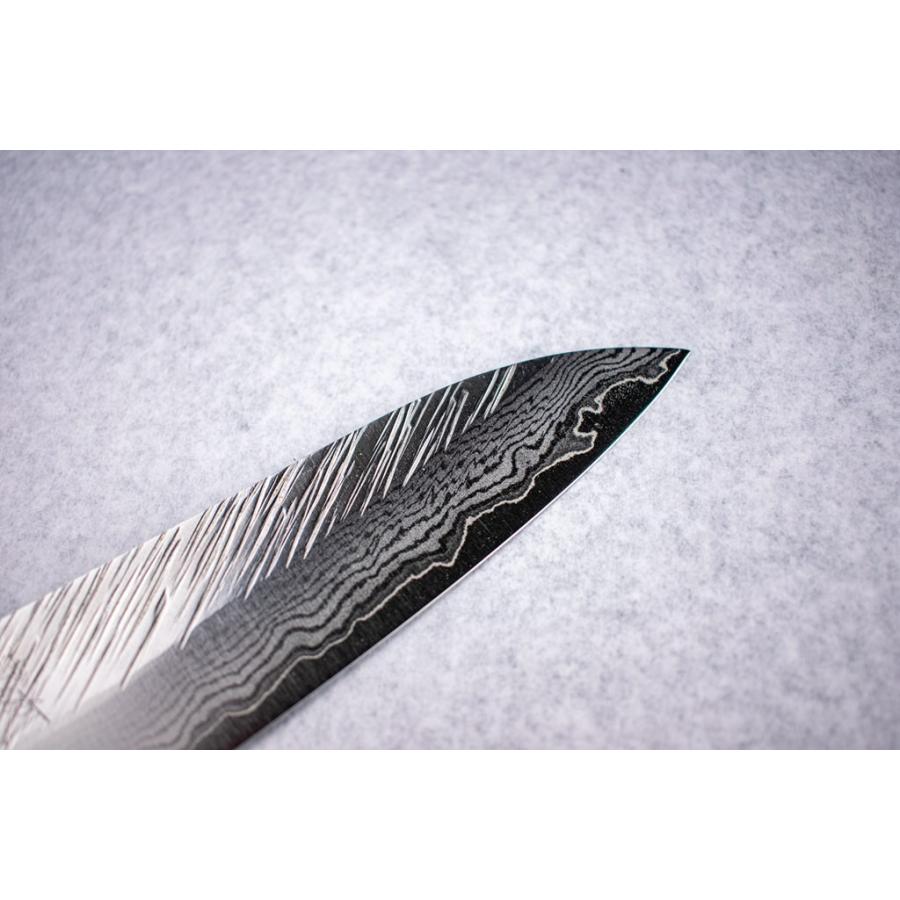 黒崎 優 風神【FUJIN】 牛刀210 VG10鋼 ダマスカス鋼 紫檀八角柄 : 極